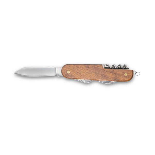 BELPIANO. Multifunktions-Taschenmesser aus Edelstahl und Holz - Natürlich