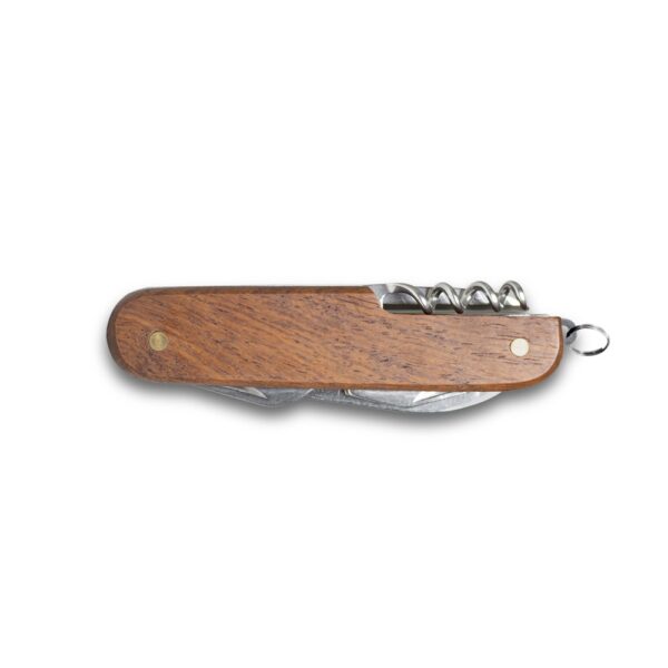 BELPIANO. Multifunktions-Taschenmesser aus Edelstahl und Holz