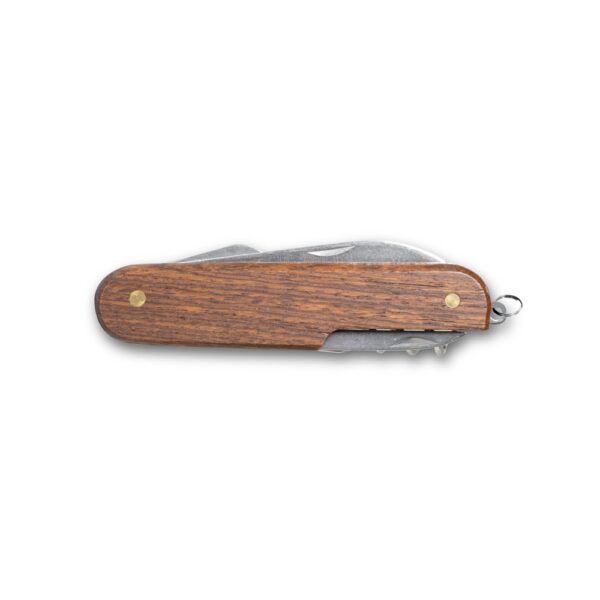 BELPIANO. Multifunktions-Taschenmesser aus Edelstahl und Holz