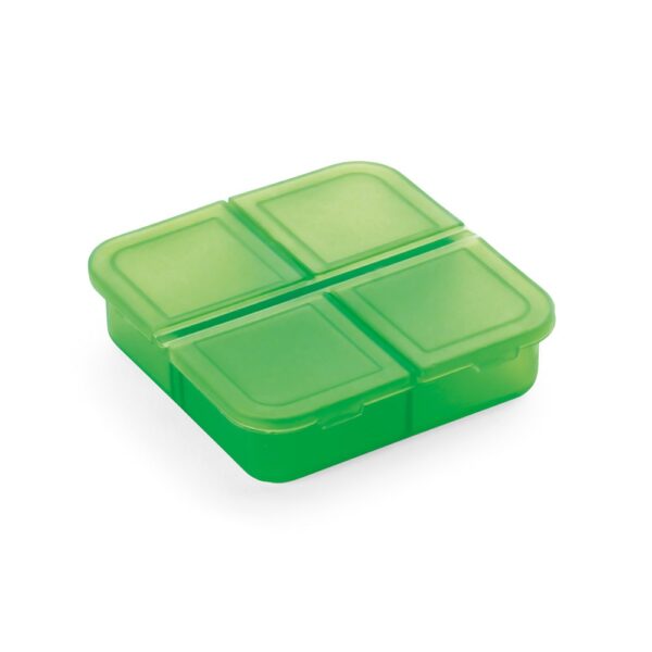 ROBERTS. Tablettenbox mit 4 Fächern - hellgrün