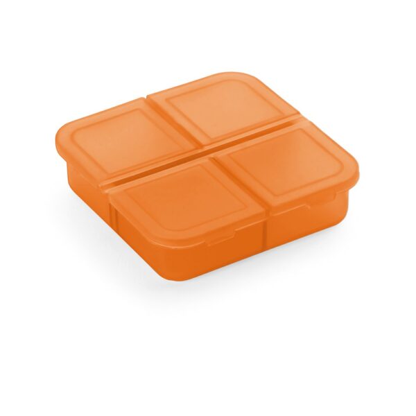ROBERTS. Tablettenbox mit 4 Fächern - orange