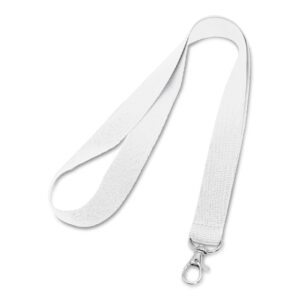 LARIAT. Lanyard aus Polyester mit 20mm Breite - weiss