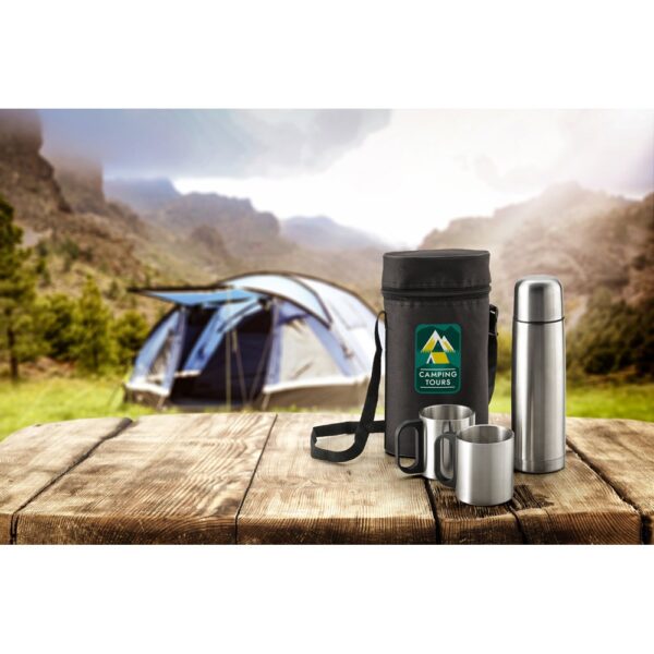 DURANT. Set aus Edelstahl-Thermoskanne und Becher
