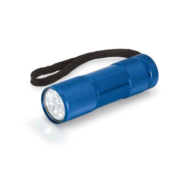 FLASHY. Taschenlampe aus Aluminium mit 9-LEDs - Königsblau