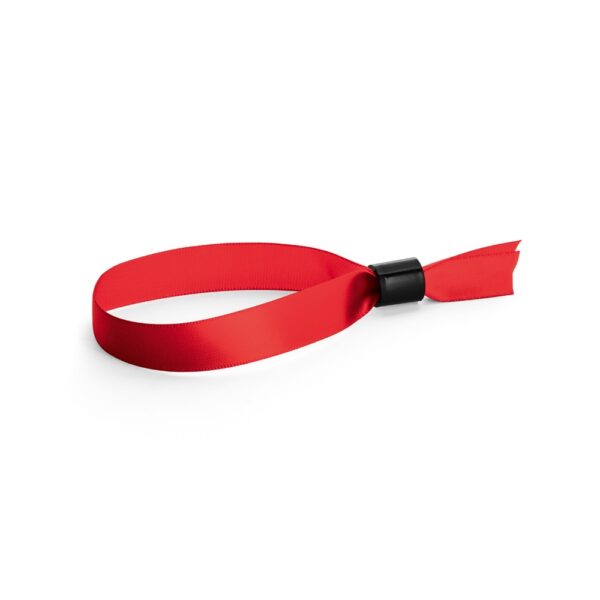 SECCUR. Veranstaltungsarmband aus Satin - rot