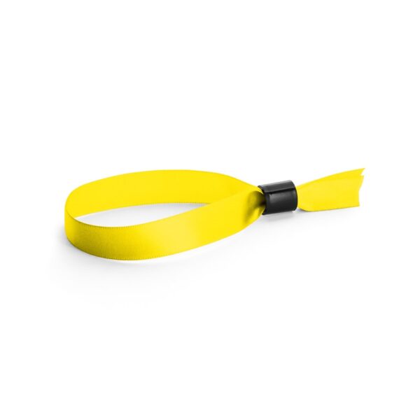 SECCUR. Veranstaltungsarmband aus Satin - gelb