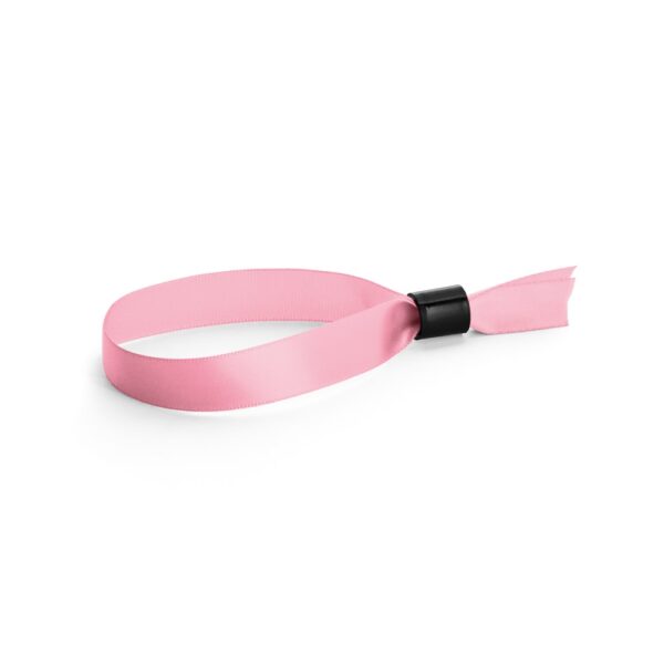 SECCUR. Veranstaltungsarmband aus Satin - hellrosa