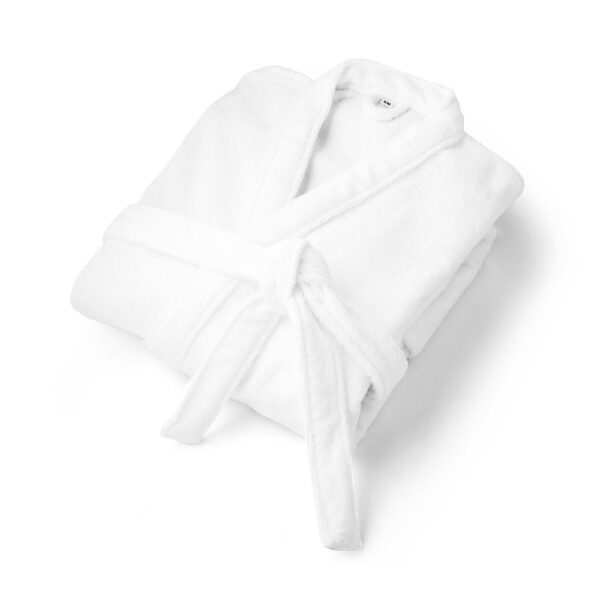 RUFFALO. Bademantel (350 g/m²) aus Baumwolle (82%) und recycelter Baumwolle (18%) - weiss