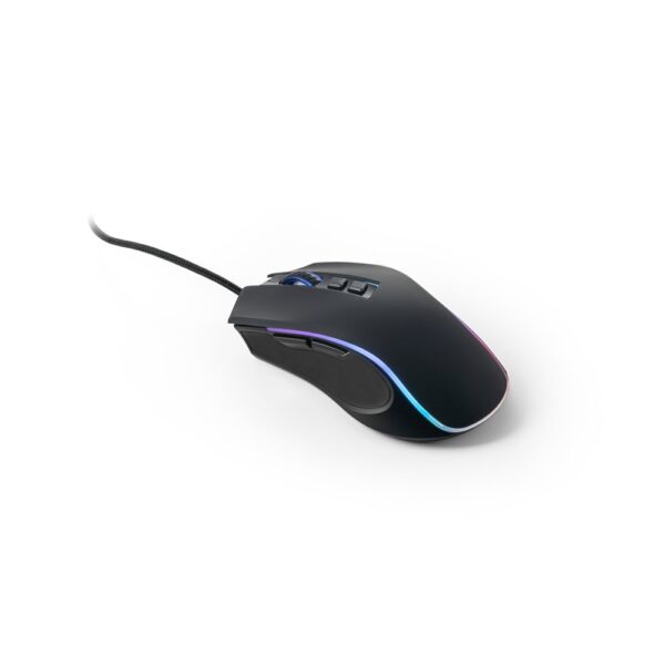 THORNE MOUSE RGB. Gaming-Maus mit 1.5 m Kabel und RGB-LED-Leuchten aus ABS - schwarz