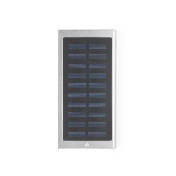 CLERK. 8'000 mAh Powerbank mit Solarpanel aus 100% recyceltem Aluminium