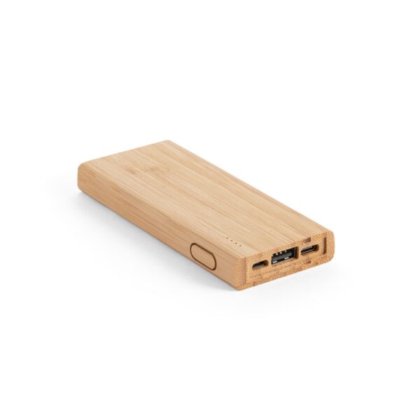 KOHN. Powerbank 5'000 mAh aus Bambus - Natürlich