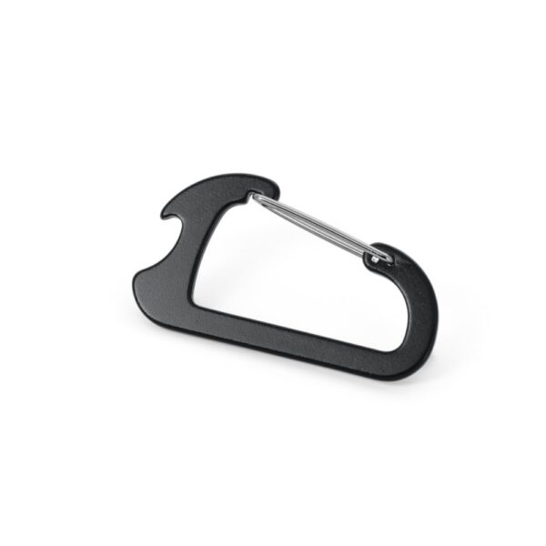 CLOSE. Karabiner aus Aluminium mi Kapselöffner - schwarz