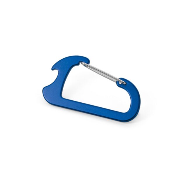 CLOSE. Karabiner aus Aluminium mi Kapselöffner - Königsblau