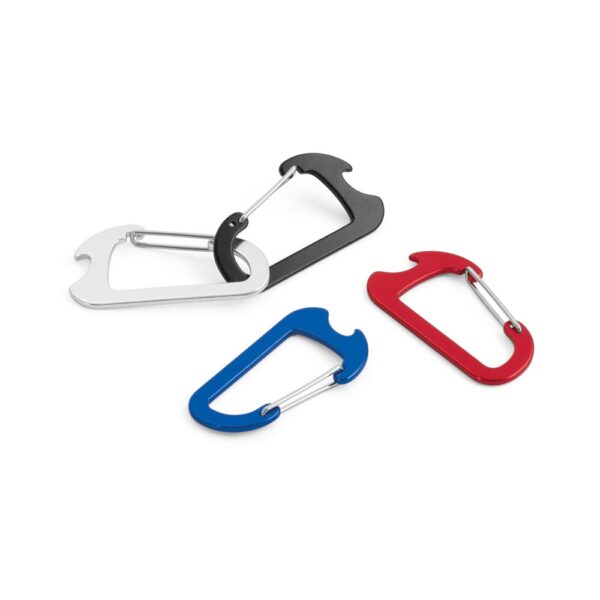 CLOSE. Karabiner aus Aluminium mi Kapselöffner
