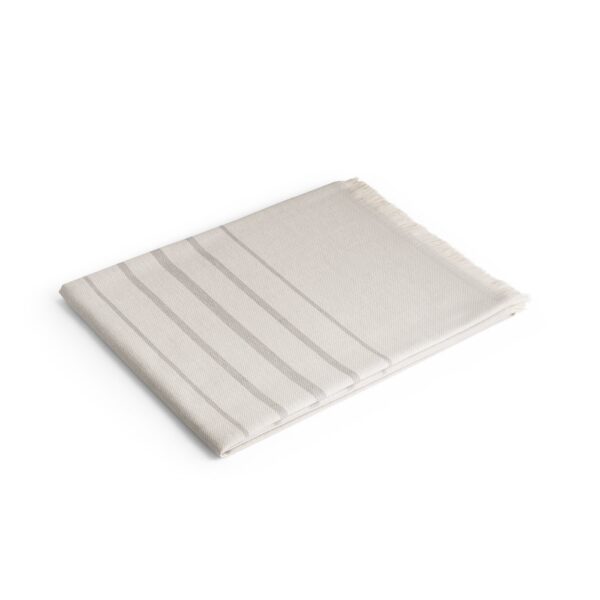 CAPLAN. Multifunktionstuch (260 g/m²) aus Baumwolle (90%) und recycelter Baumwolle (10%) - hellgrau