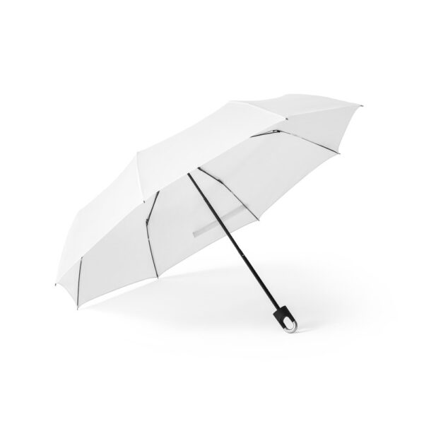 AARON. 21“ faltbarer Regenschirm aus 190T Pongee - weiss