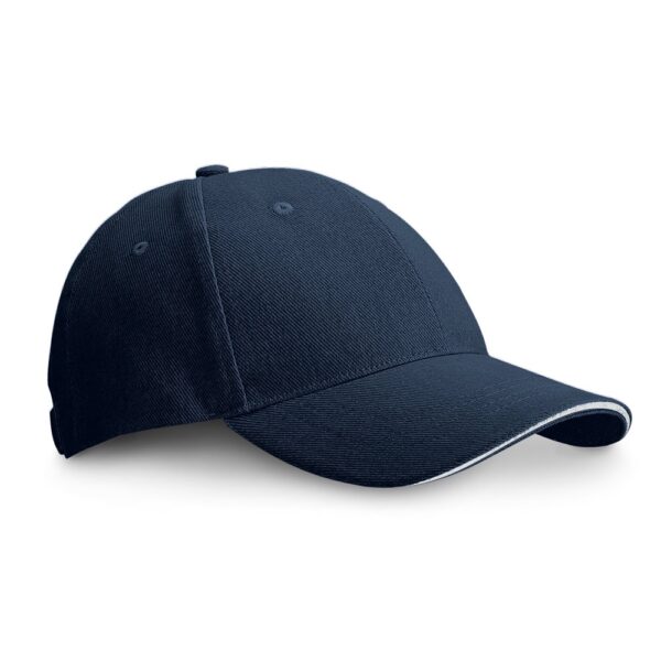 CHRISTOPHE. Sandwichmütze aus 100% Baumwolle (260 g/m²) - blau