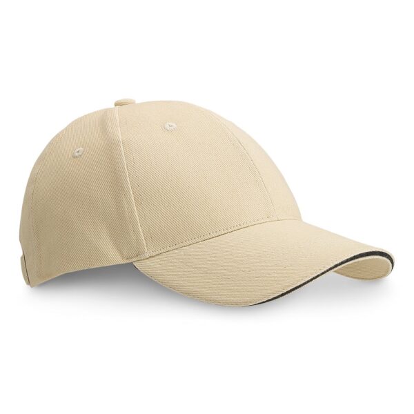 CHRISTOPHE. Sandwichmütze aus 100% Baumwolle (260 g/m²) - beige