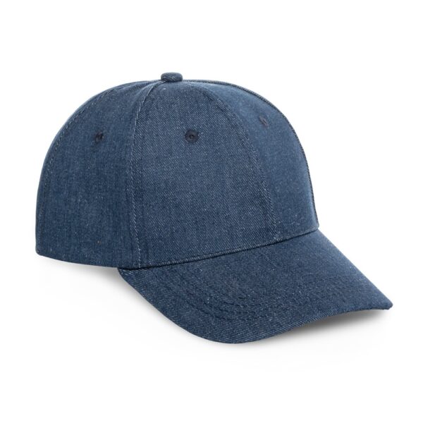 PHOEBE. Mütze aus Denim, Baumwolle und Polyester (300 g/m²) - blau