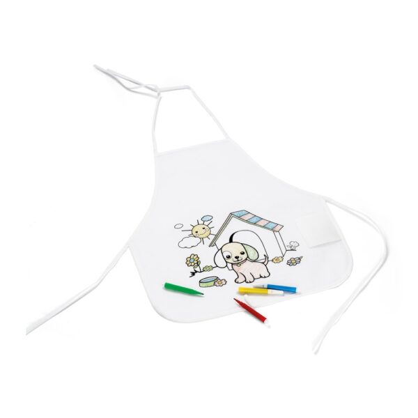 NILO. Kinderschürze zum Ausmalen aus Vliesstoff (80 g/m²)