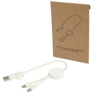 Citala 30 cm 5-in-1 Kabel aus recyceltem Kunststoff für Datenübertragung und 27W Schnellladung - weiss