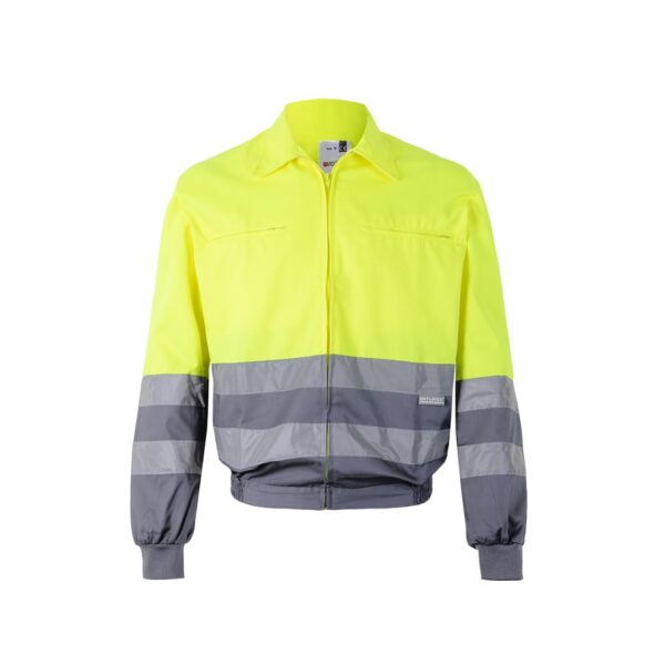 VL NEPTUNE. Zweifarbige Twill-Jacke (210g/m²) aus Polyester (80%) und Baumwolle (20%) - grau, XL