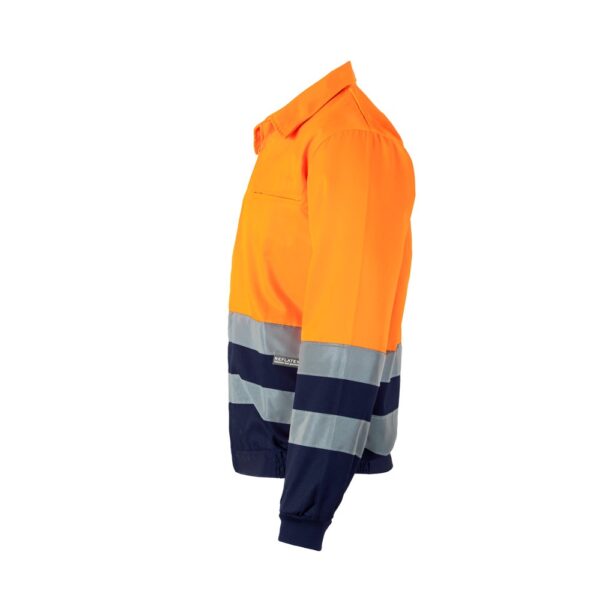 VL NEPTUNE. Zweifarbige Twill-Jacke (210g/m²) aus Polyester (80%) und Baumwolle (20%)