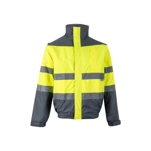 VL JUPITER. Zweifarbige Steppjacke (180g/m²) aus Polyester (100%) mit PU-Beschichtung - grau, XL
