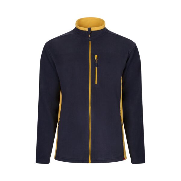 VL GERAS. Zweifarbige Fleecejacke (220g/m²) aus Polyester (100%) - Marineblau, XS