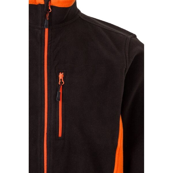 VL GERAS. Zweifarbige Fleecejacke (220g/m²) aus Polyester (100%)