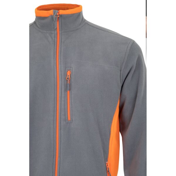 VL GERAS. Zweifarbige Fleecejacke (220g/m²) aus Polyester (100%)