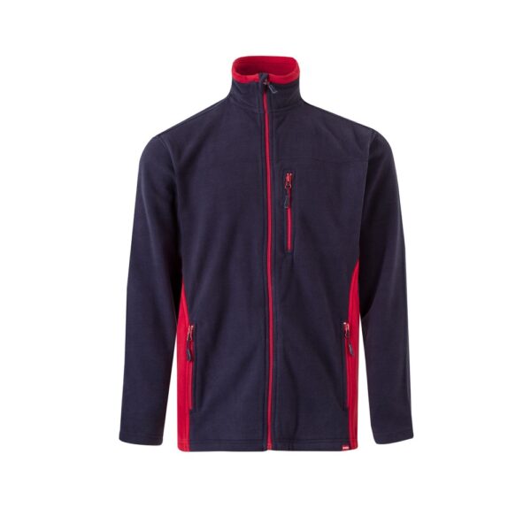 VL GERAS. Zweifarbige Fleecejacke (220g/m²) aus Polyester (100%) - Marineblau, XS