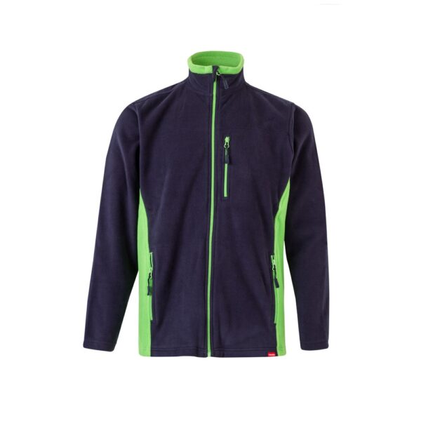 VL GERAS. Zweifarbige Fleecejacke (220g/m²) aus Polyester (100%) - Marineblau, XS