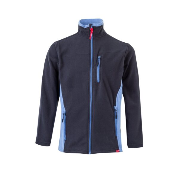 VL GERAS. Zweifarbige Fleecejacke (220g/m²) aus Polyester (100%) - Marineblau, XS