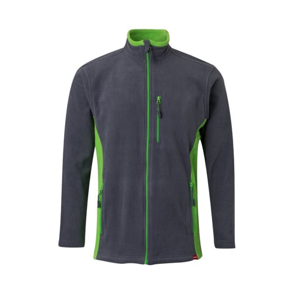 VL GERAS. Zweifarbige Fleecejacke (220g/m²) aus Polyester (100%) - grau, XS