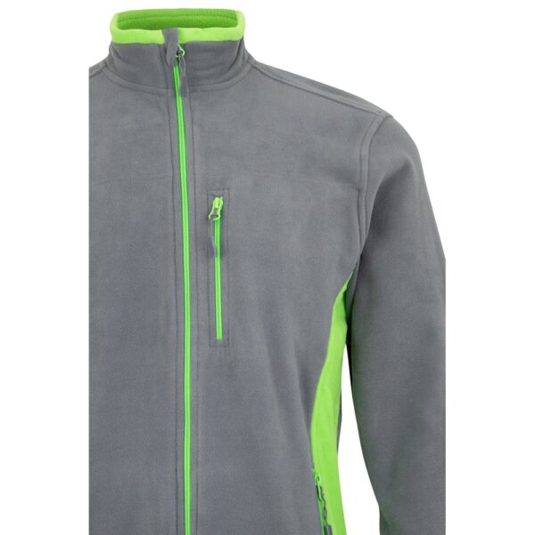 VL GERAS. Zweifarbige Fleecejacke (220g/m²) aus Polyester (100%)
