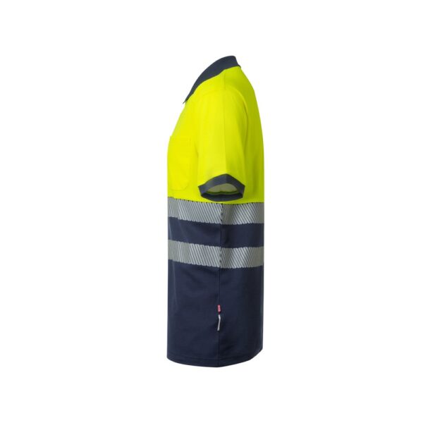 VL ACHELOUS. Zweifarbiges Piqué-Poloshirt (150g/m²) mit kurzen Ärmeln, aus Baumwolle (55%) und Polyester (45%)
