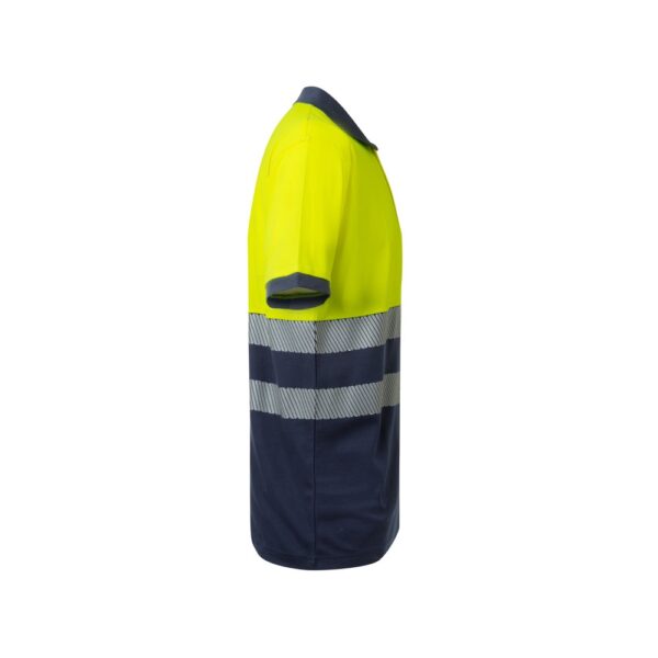 VL ACHELOUS. Zweifarbiges Piqué-Poloshirt (150g/m²) mit kurzen Ärmeln, aus Baumwolle (55%) und Polyester (45%)