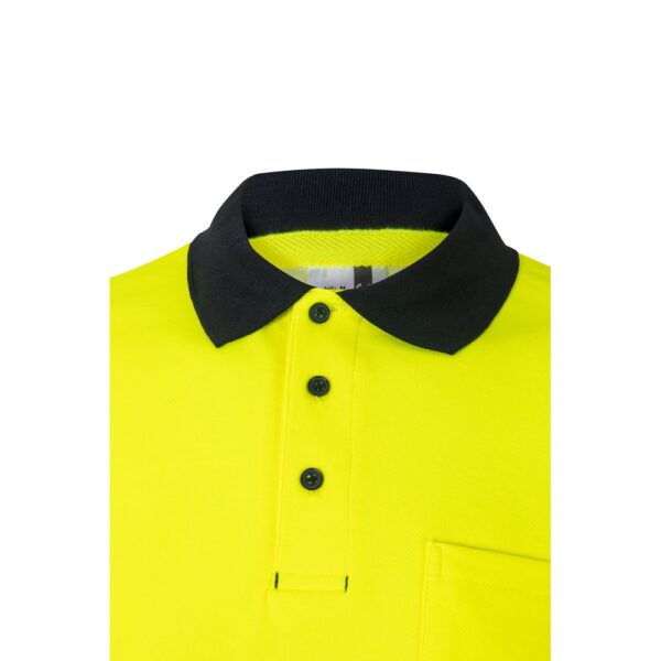 VL ACHELOUS. Zweifarbiges Piqué-Poloshirt (150g/m²) mit kurzen Ärmeln, aus Baumwolle (55%) und Polyester (45%)
