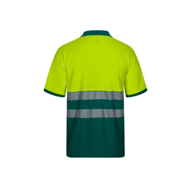 VL ACHELOUS. Zweifarbiges Piqué-Poloshirt (150g/m²) mit kurzen Ärmeln, aus Baumwolle (55%) und Polyester (45%)