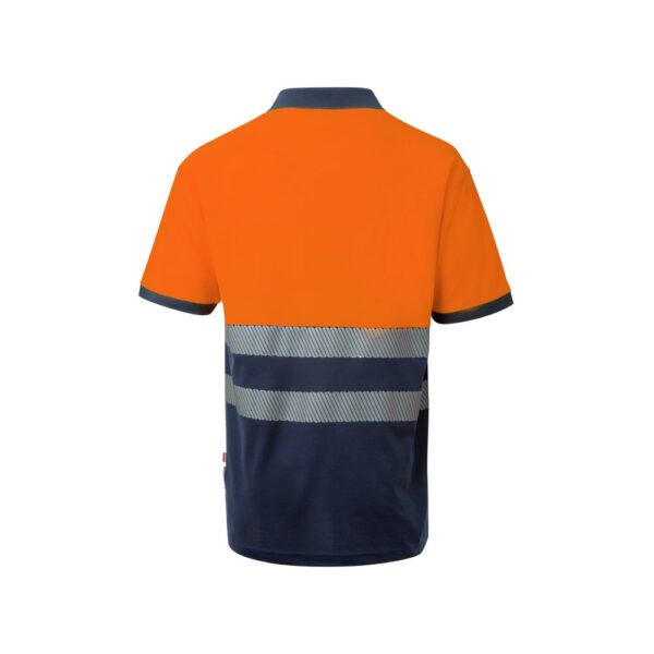 VL ACHELOUS. Zweifarbiges Piqué-Poloshirt (150g/m²) mit kurzen Ärmeln, aus Baumwolle (55%) und Polyester (45%)