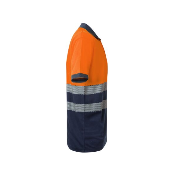 VL ACHELOUS. Zweifarbiges Piqué-Poloshirt (150g/m²) mit kurzen Ärmeln, aus Baumwolle (55%) und Polyester (45%)