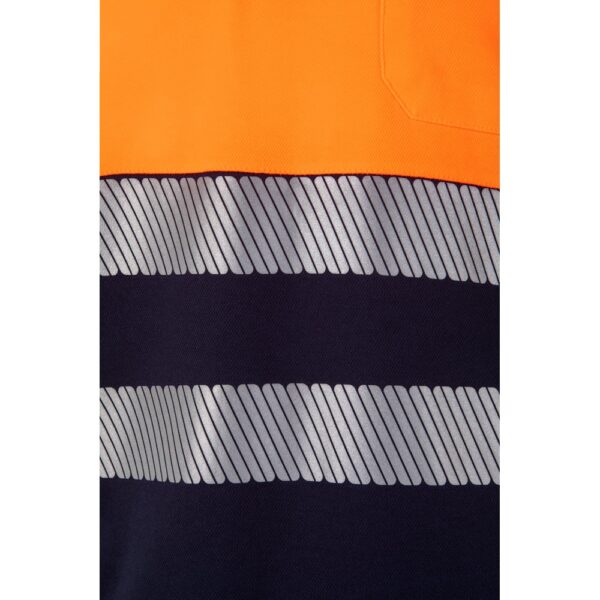 VL ACHELOUS. Zweifarbiges Piqué-Poloshirt (150g/m²) mit kurzen Ärmeln, aus Baumwolle (55%) und Polyester (45%)