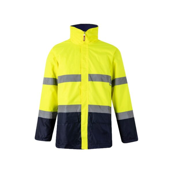 VL THEMIS. Zweifarbiger Parka (190g/m²), aus Polyester (100%), mit PU-Beschichtung - Marineblau, XL