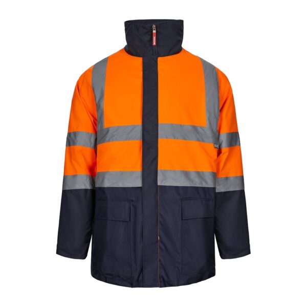 VL JUNO LARGE. Zweifarbiger 4-in-1-Parka (180 g/m²), aus Polyester (100%) mit PU-Beschichtung - Marineblau, 5XL