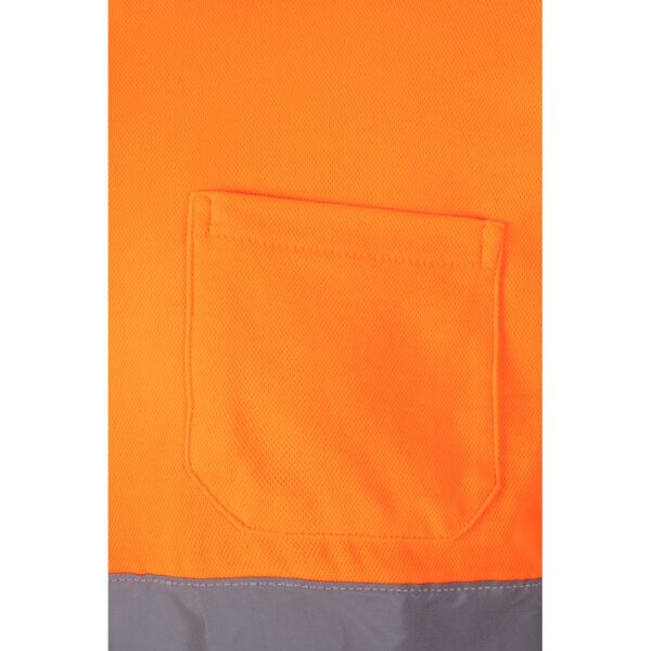 VL PLUTO LARGE. Zweifarbiges Piqué-Poloshirt (150g/m²) mit langen Ärmeln, aus Baumwolle (55%) und Polyester (45%)