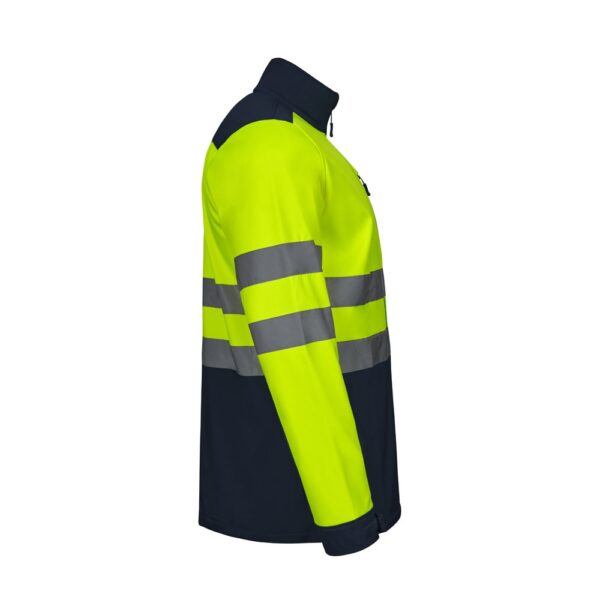 VL HESTIA LARGE. Zweifarbige Softshell-Jacke (280 g/m²), mit Fleece-Futter und TPU-Membran, aus Polyester (96 %) und Elasthan (4 %)