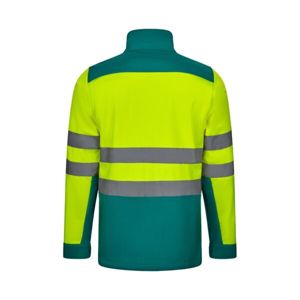 VL HESTIA LARGE. Zweifarbige Softshell-Jacke (280 g/m²), mit Fleece-Futter und TPU-Membran, aus Polyester (96 %) und Elasthan (4 %)