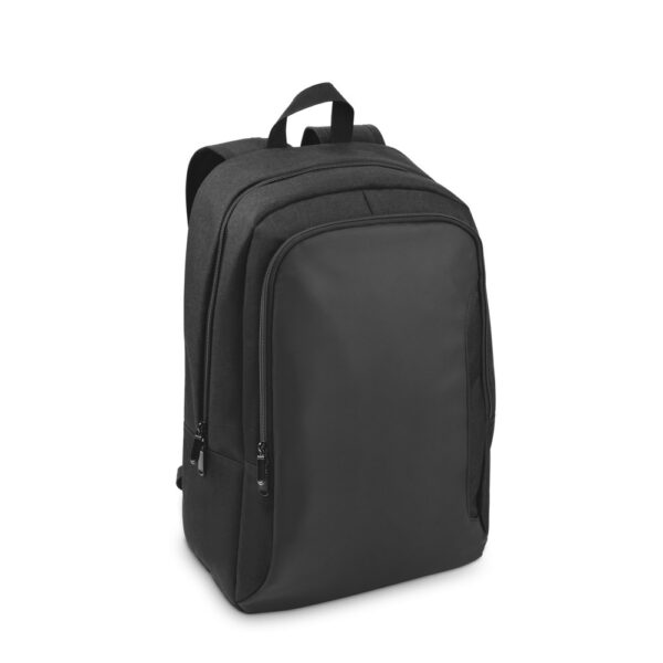 DRAMMEN. Laptop-Rucksack aus hochdichtem 600D-Recycling-Polyester - schwarz, 24 L