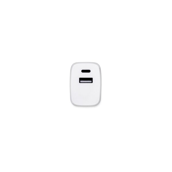 WEGENER. Ladegerät mit USB-A Anschluss 18W und USB-C 20W in Recyceltes ABS (100% rABS)